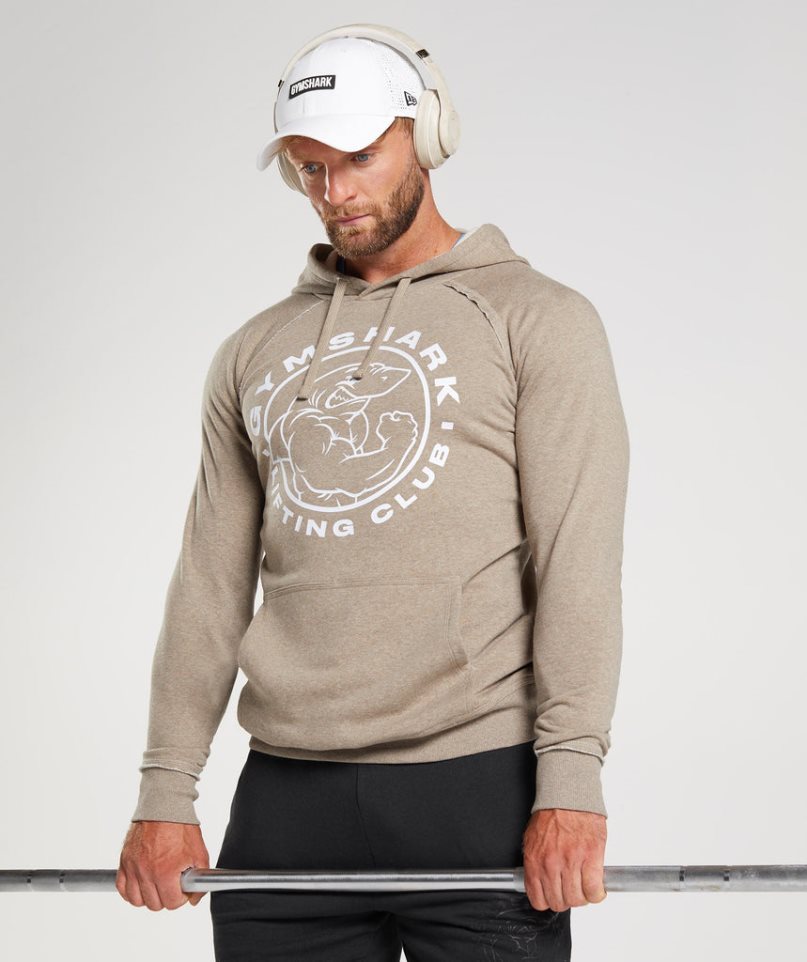 Men's Gymshark Legacy Hoodie Beige | NZ 4VDHKM